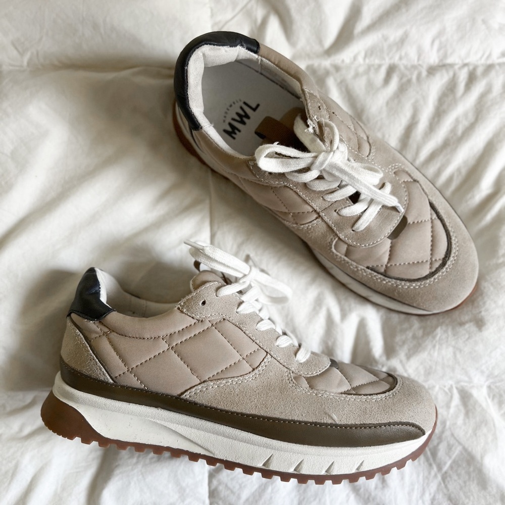 MADEWELL Kickoff Trainer Sneakers in Quilted Recycled Nylon Unisex M 7.5 W 9
